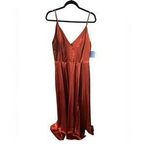Galina signature Sienna Long V-Neck Spaghetti Dress size 14